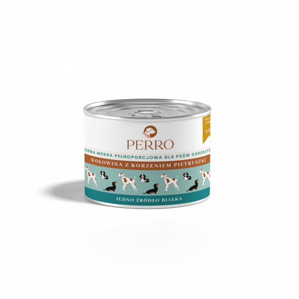 PERRO Wołowina z korzeniem pietruszki mokra karma 410g