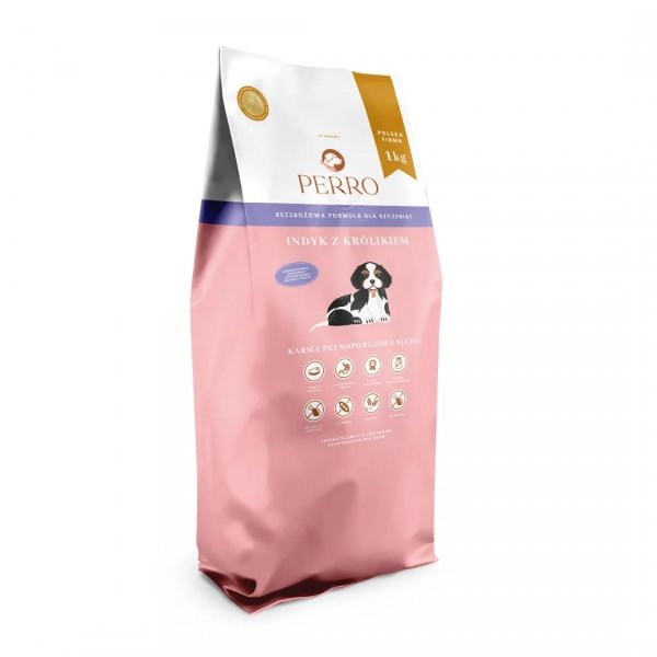 PERRO Karma sucha JUNIOR Indyk z królikiem dla szczeniąt 1 kg