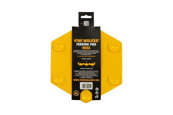Kiwi Walker Hexa Feeding Pad Maxi – mata do lizania dla psa i kota pomarańczowa