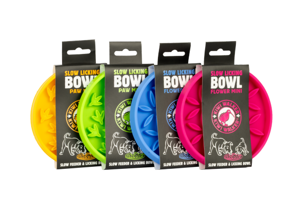 Kiwi Walker Slow Licking Bowl Flower Mini – miska spowalniająca jedzenie i lizanie dla psa i kota różowa