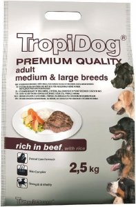 Tropidog 57075 Premium Adult M&L Beef&Rice 2,5kg