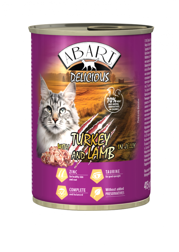 Abart Delicious Puszka dla kota 415g indyk/jagnięc