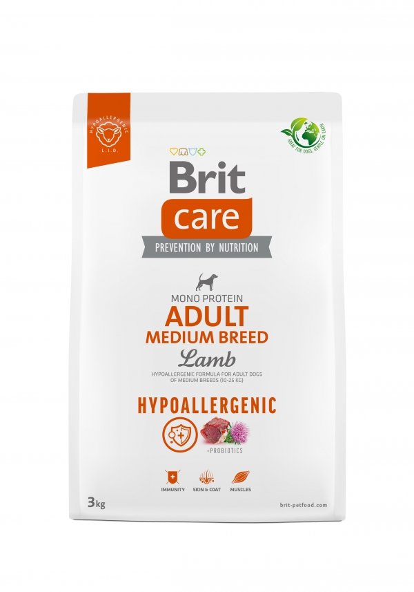 Brit Care Hypoallergenic Adult Medium Lamb 3kg