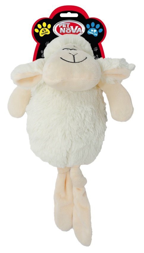 Pet Nova 1376 Owca biała pluszowa piszcząca 35cm