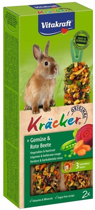 Vitakraft 0155 Kracker 2 szt dla królika warzy/bur