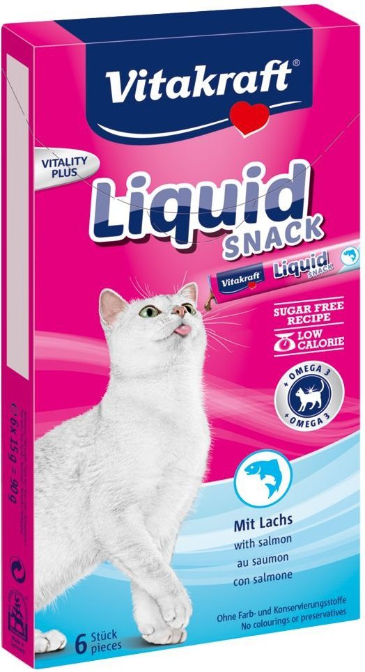 Vitakraft 4232 Cat Liquid snack 6szt łosoś+omega3