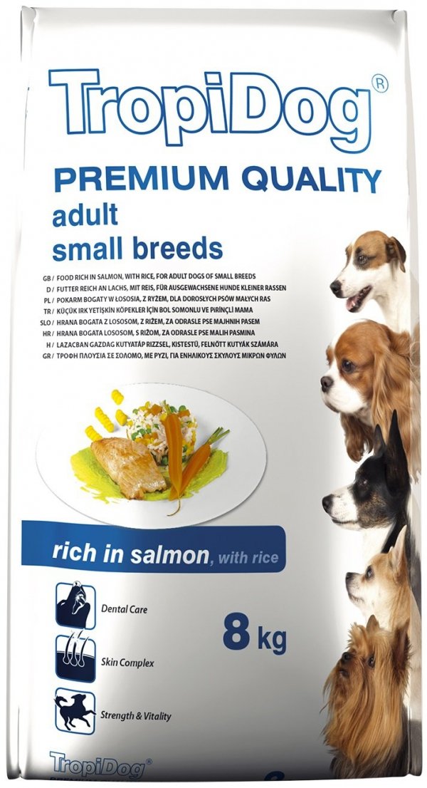 Tropidog 57127 Premium Adult S Salmon&amp;Rice 8kg