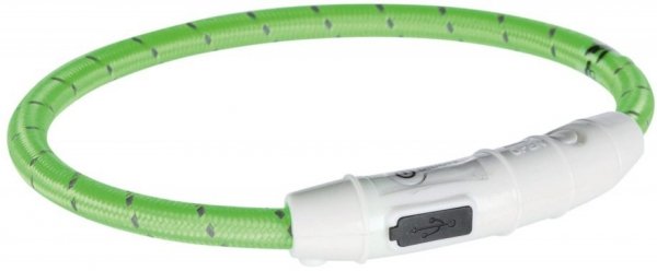 Trixie 12702 Obroża z lampą błyskową USB L-XL ziel