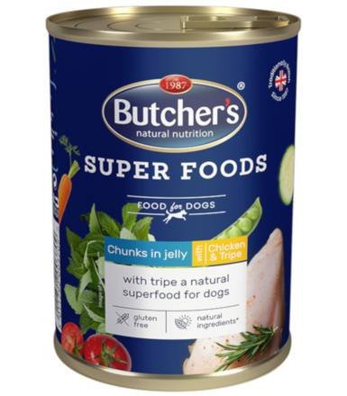 Butcher's 3709 Superfood Tripe,Kurczak 400g gal