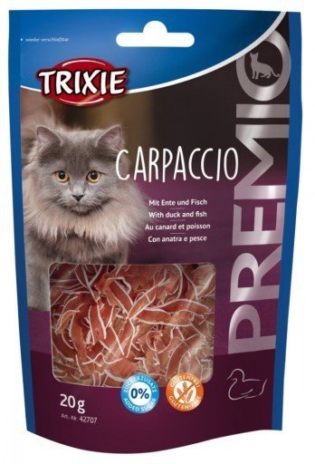 Trixie 42707 Carpaccio Premio kaczka dorsz 20g kot