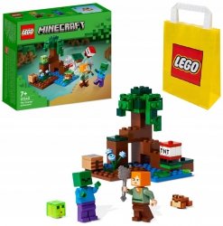 Zestaw Prezent LEGO Minecraft 21240 Przygoda na Mokradłach Klocki 7+ Torba
