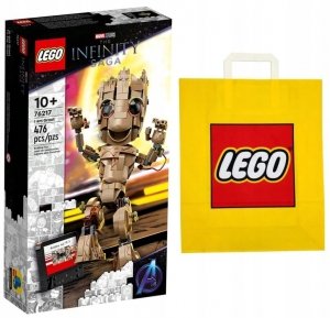 Zestaw Prezent Klocki LEGO MARVEL 76217 Ja Jestem Groot Kaseta 10+ Torba