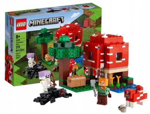 Zestaw Prezent LEGO Minecraft DOM w Grzybie Muchomor 272 Klocki 8+ Torba