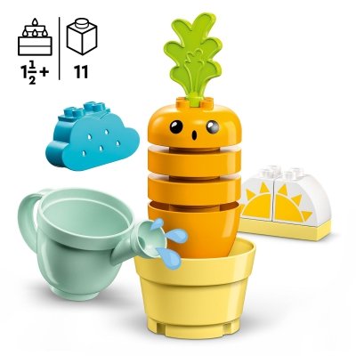 Zestaw Prezent LEGO Duplo 10981 Rosnąca Marchewka Ogród Klocki 2+ Torba