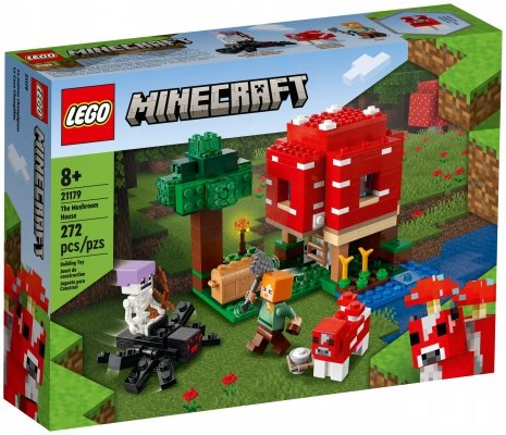 Zestaw Prezent LEGO Minecraft DOM w Grzybie Muchomor 272 Klocki 8+ Torba