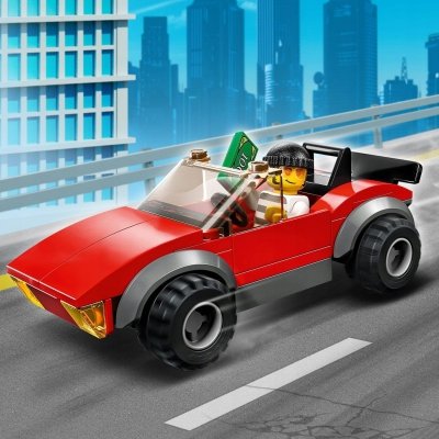 Zestaw Prezent LEGO CITY 60392 Motocykl Policyjny Pościg Klocki 5+ Torba