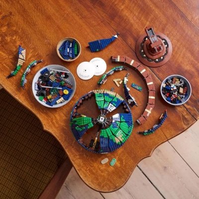Zestaw Prezent Klocki LEGO Ideas 21332 Globus Obrotowa Mapa Świata + Torba