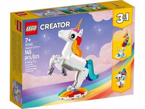 Zestaw Prezent Klocki LEGO Creator 31140 MAGICZNY JEDNOROŻEC 3w1 7+ Torba