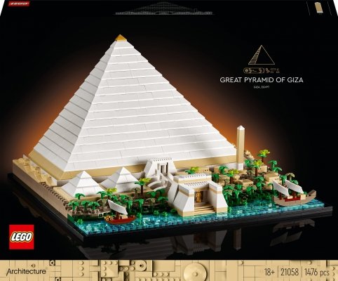 Zestaw Prezent LEGO Architecture 21058 Piramida Cheopsa Klocki + Torba