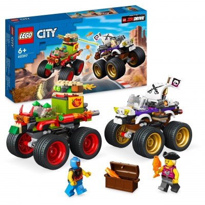 Zestaw Prezent LEGO CITY 60397 Wyścig Monster Truckami 301 Klocki 6+ Torba