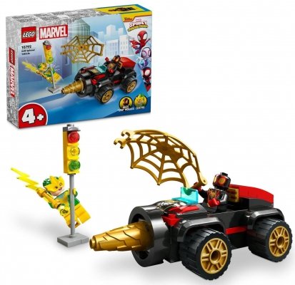 Zestaw Prezent LEGO Marvel 10792 SpiderMan Pojazd Wiertłowy Klocki 4+ Torba