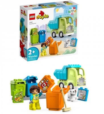Zestaw Prezent LEGO DUPLO 10987 ŚMIECIARKA Ciężarówka Wywrotka 2+ Torba