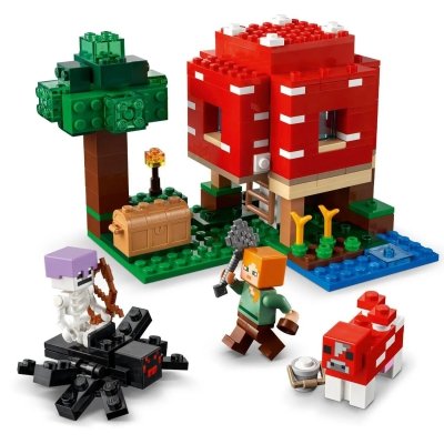 Zestaw Prezent LEGO Minecraft DOM w Grzybie Muchomor 272 Klocki 8+ Torba