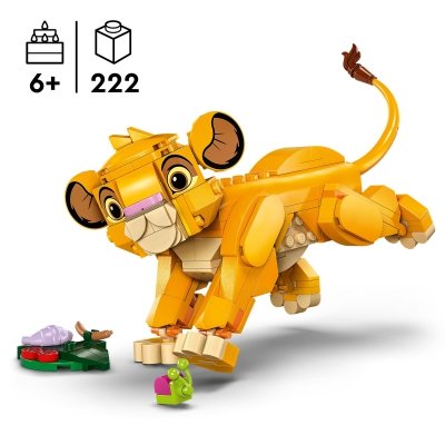 Zestaw Prezent Klocki LEGO Disney 43243 Król Lew Lwiątko Simba 6+ Torba