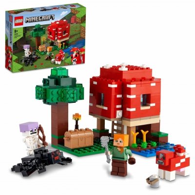 Zestaw Prezent LEGO Minecraft DOM w Grzybie Muchomor 272 Klocki 8+ Torba