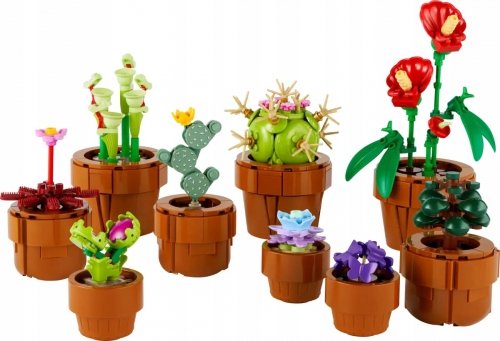 Zestaw Prezent Klocki LEGO ICONS 10329 Małe Roślinki Kwiaty + Torba