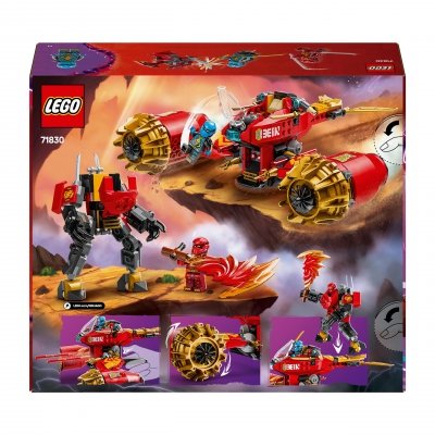 Zestaw Prezent LEGO Ninjago 71830 Burzowy Jeździec Mech Kaia Klocki + Torba