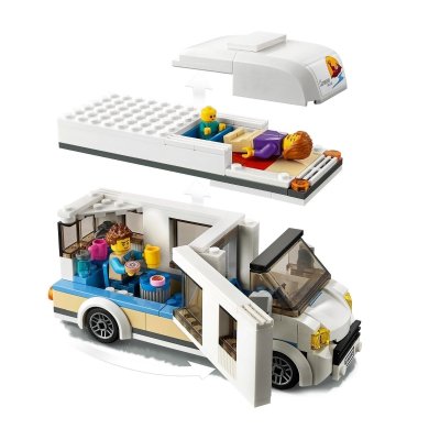 Zestaw Prezent Klocki LEGO City 60283 Wakacyjny Kamper BUS Piknik 5+ Torba