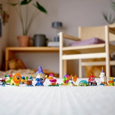 Zestaw Prezent LEGO Classic 11013 Kreatywne Przezroczyste Klocki 4+ Torba
