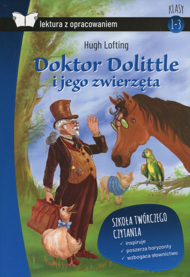 Książka Doktor Dolittle i jego zwierzęta Lektura z opracowaniem (oprawa