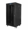 SZAFA INSTALACYJNA RACK STOJĄCA 19 22U 600X600 CZARNA DRZWI SZKLANE LCD LANBERG (FLAT PACK) V2