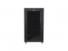 SZAFA INSTALACYJNA RACK STOJĄCA 19 22U 600X800 CZARNA DRZWI SZKLANE LCD LANBERG (FLAT PACK) V2