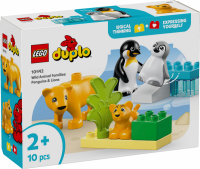 LEGO 10442 DUPLO - Rodziny dzikich zwierząt: pingwiny i lwy 
