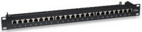 Patchpanel 19 cali, 24 porty, STP kat.5e czarny 