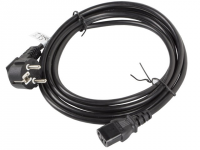 Kabel zasilający LANBERG Wtyczka typ C/F (Schuko) 3m. CA-C13C-11CC-0030-BK 