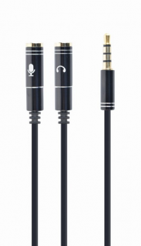 GEMBIRD CCA-417M 0.2m /s1x MiniJack 3.5 mm (wtyk) 2x MiniJack 3.5 mm (gniazdo) 