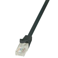 LOGILINK UTP Cat.5e 0.25 m Czarny 0.25 Patchcord 