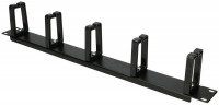 EXTRALINK CABLE MANAGER 1U BLACK ORGANIZER PLASTIC RINGS 