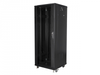 LANBERG FF01-6632-12B-kpl Lanberg szafa stojąca rack 19 32U/600x600mm czarna (drzwi szklane) 