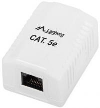 Gniazdo natynkowe RJ45 Kat.5E białe 