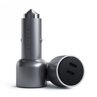 Ładowarka samochodowa SATECHI 2x USB typ C Czarny ST-U2C40CCM 