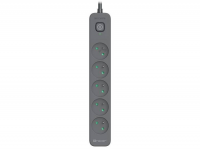 Listwa zasilająca TRACER Power Line+ 3 m 5 gniazd Grafitowy TRALIS47024 