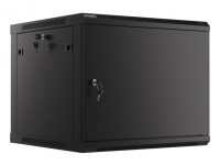 SZAFA INSTALACYJNA RACK WISZĄCA 19 9U 600X600 CZARNA DRZWI METALOWE LANBERG (FLAT PACK) 