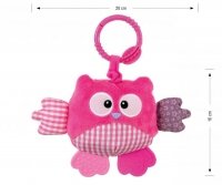 Zawieszka pluszowa Sówka - Cutie owl - 2881 PINK 