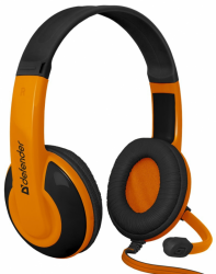 Słuchawki z mikrofonem DEFENDER WARHEAD G-120 Czarno-pomarańczowe 64099