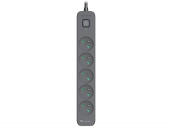 Listwa zasilająca TRACER Power Line+ 3 m 5 gniazd Grafitowy TRALIS47024
